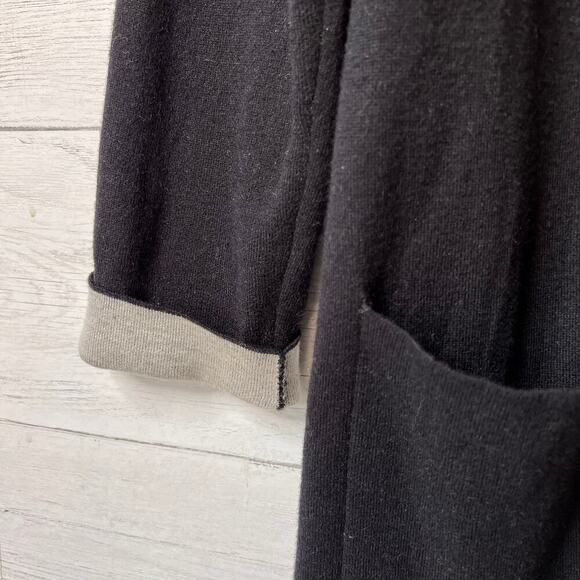 Aritzia Babaton Cardigan Womens Size Medium Black Lance Longline Open Duster - Picture 8 of 16